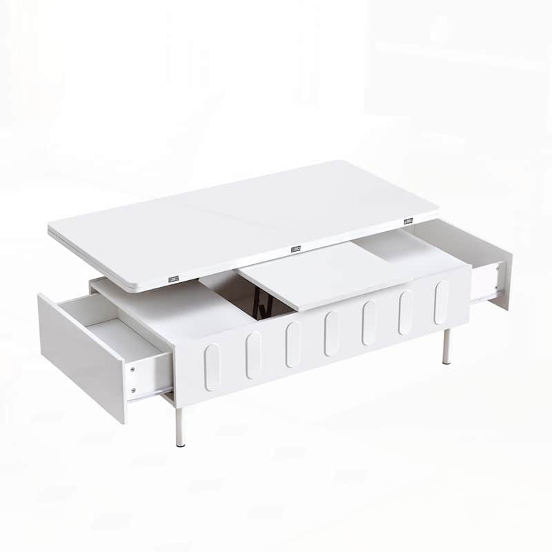 Multi-Functional Adjustable Coffee Table with Hidden Storage Compartment for Living Room