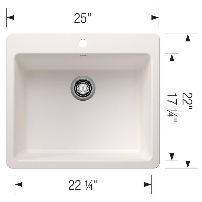 Blanco 443221 Liven 25" Drop-In/Undermount Single Basin SILGRANIT