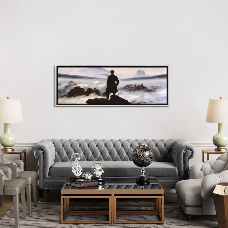 iCanvas "The Wanderer Above The Sea of Fog" by Caspar David Friedrich Framed