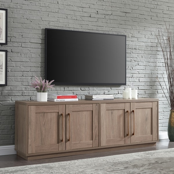 Tillman Rectangular TV Stand for TV's up to 75" - Antiqued Gray Oak