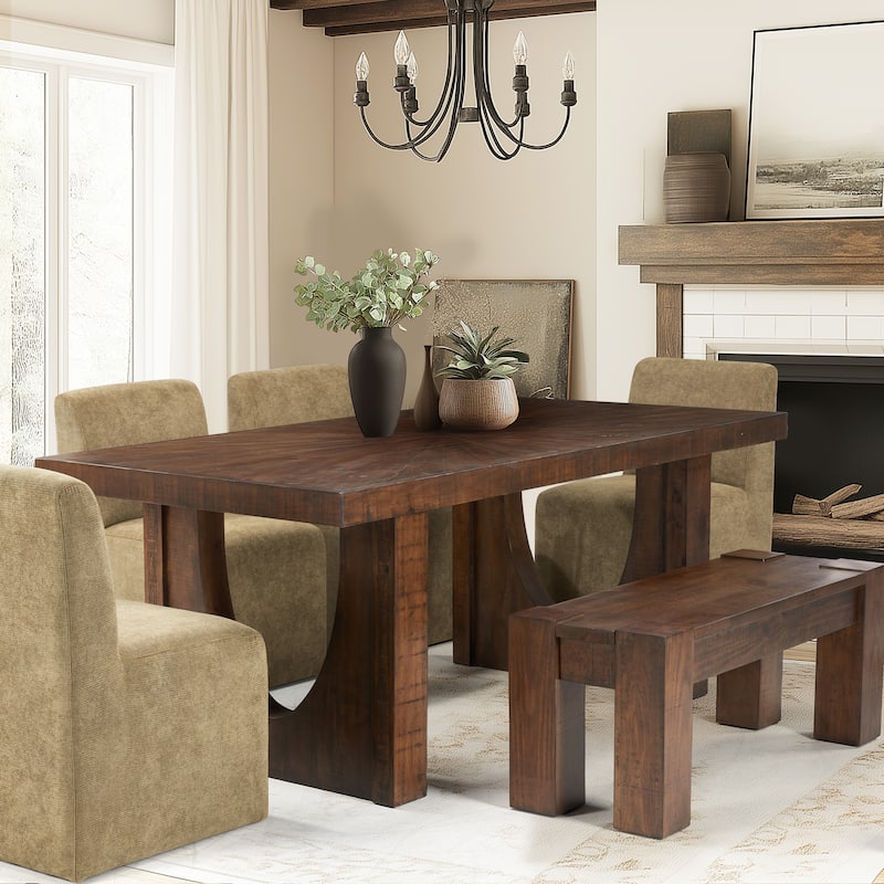 78" Solid Wood Base Dining Table