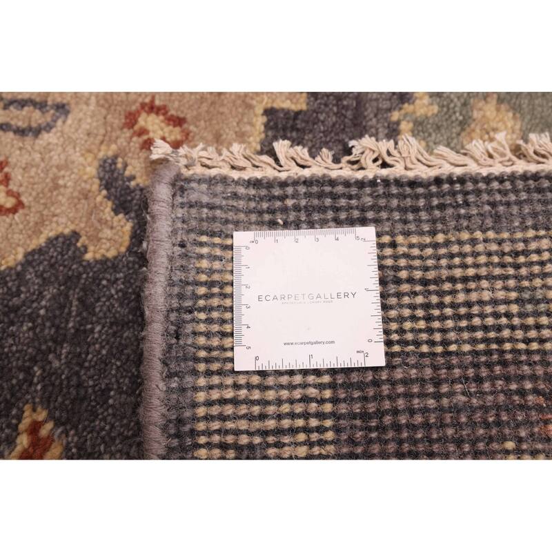 ECARPETGALLERY Hand-knotted Modern Oushak Charcoal Wool Rug - 8'0 x 9'11