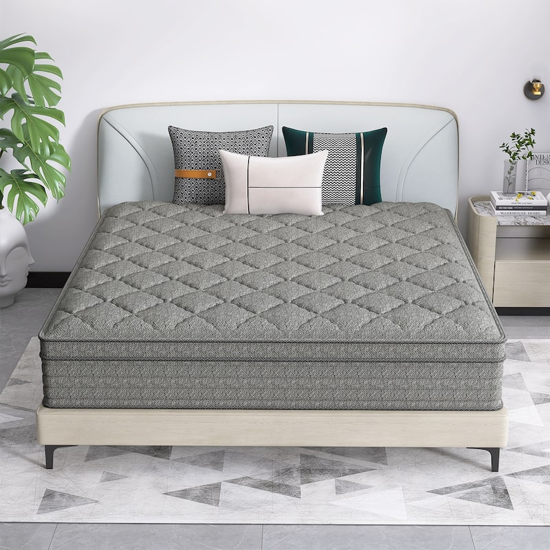 14 Inch Hybrid Mattress in a Box with Gel Memory Foam - King