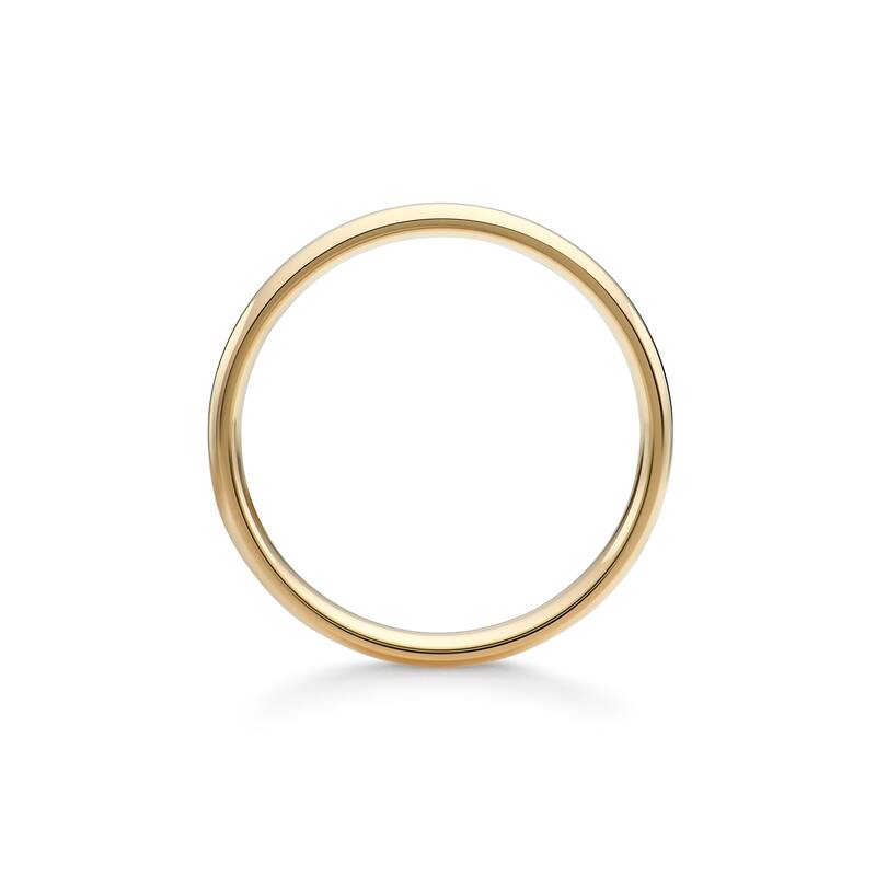 Clover Yellow Gold Comfort Fit Wedding Band