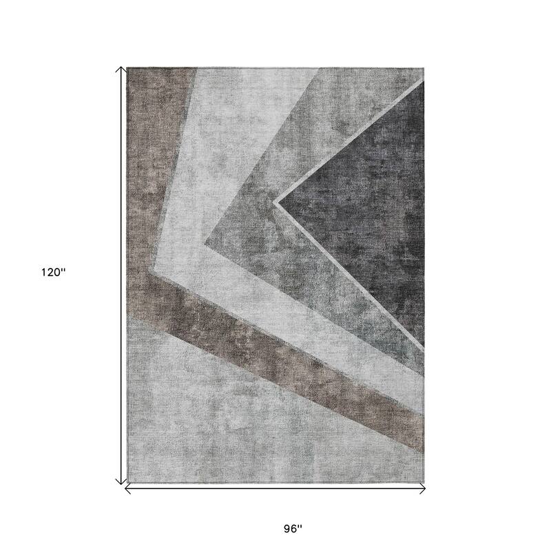 HomeRoots Geometric Transitional Rectangle Outdoor Rug