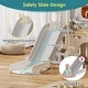 preview thumbnail 8 of 12, 10 in 1 Toddler Slide with Basketball Hoop, Outdoor Slide for Toddlers Age 1-3 with Kid Playhouse
