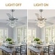 preview thumbnail 10 of 20, Oaks Aura 52in. Luxury Modern Crystal Ceiling Fan with Lights and Remote, 6 Speeds DC Motor Reversible Chandelier Ceiling Fan