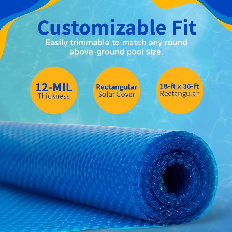 Blue Wave 12-mil Solar Blanket for Rectangular In-Ground Pools
