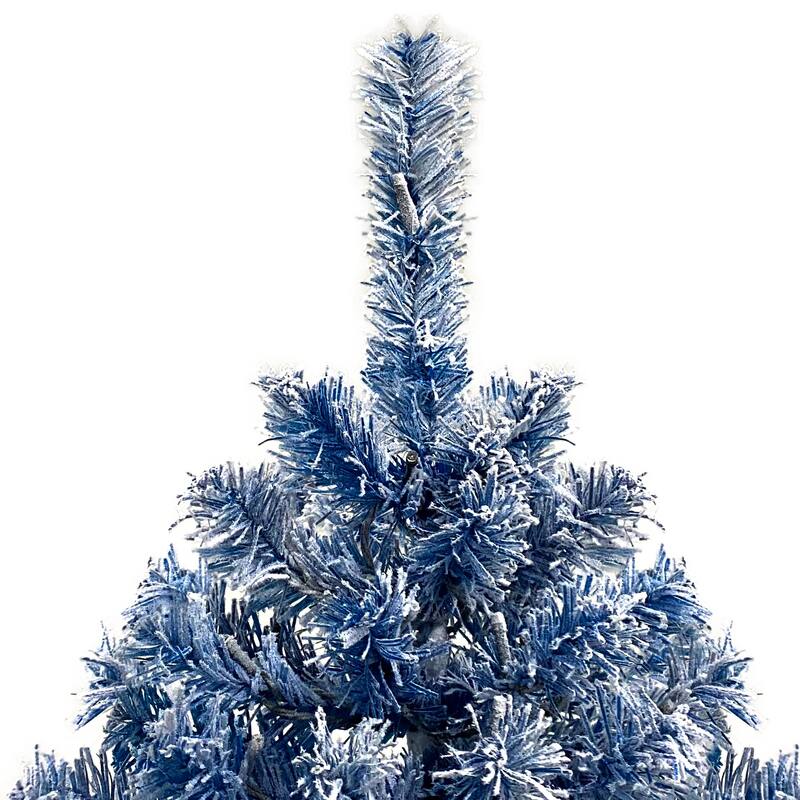 Pre-Lit 6FT Snow-Flocked Christmas Tree with 300 LED Lights, Winter Wonderland Design, and 750 Branch Tips
