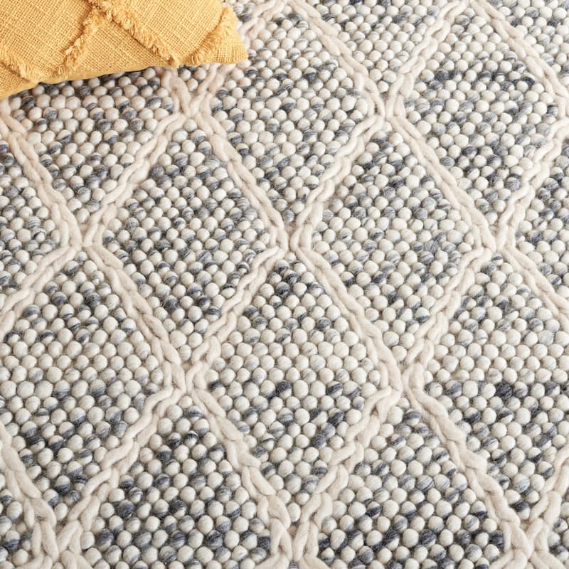 SAFAVIEH Handmade Natura Nigara Farmhouse Trellis Wool Rug