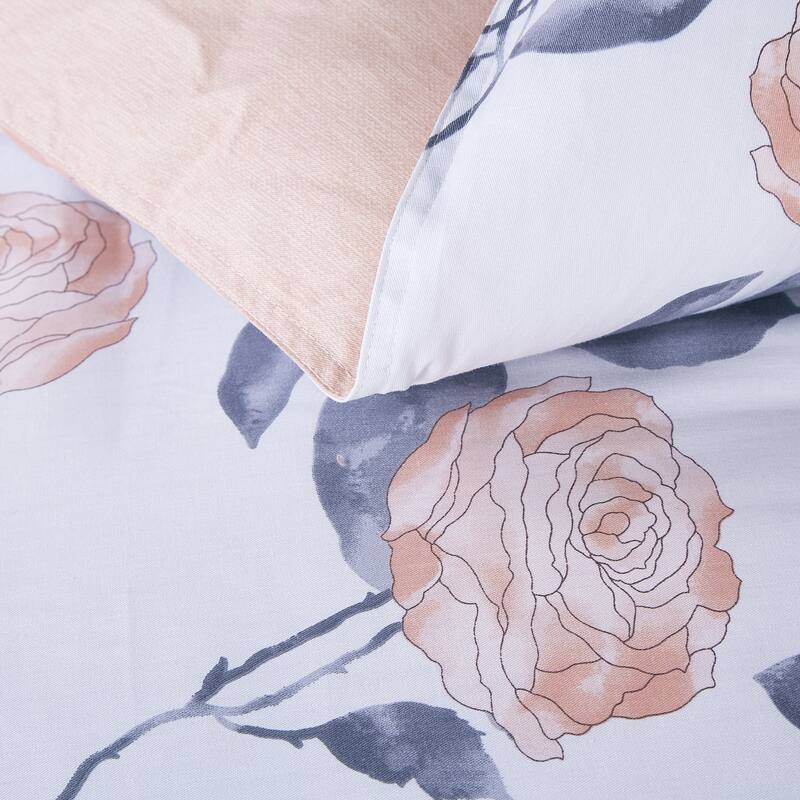 Munna Rose Only 100% Cotton Pink Reversible Comforter Set
