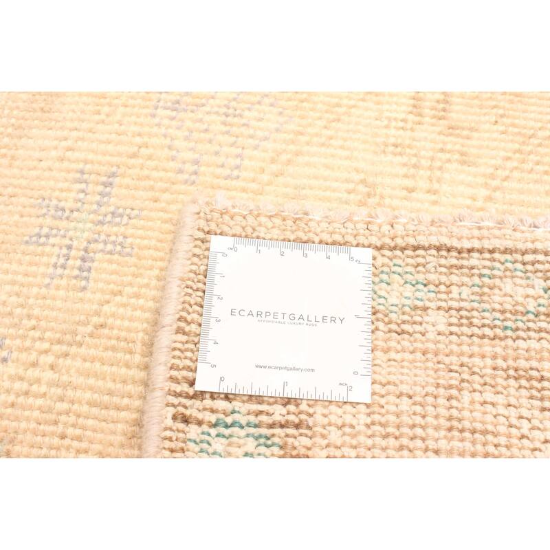 ECARPETGALLERY Hand-knotted Antalya Vintage Beige Wool Rug - 3'1 x 4'9