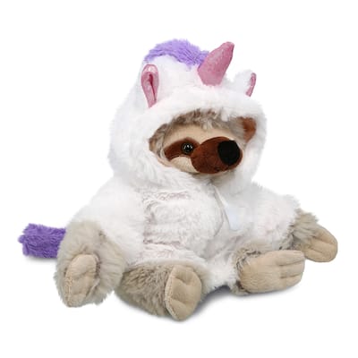 DolliBu Sloth Unicorn Plush Stuffed Animal Toy with Removable Outfit - 7.5 inches
