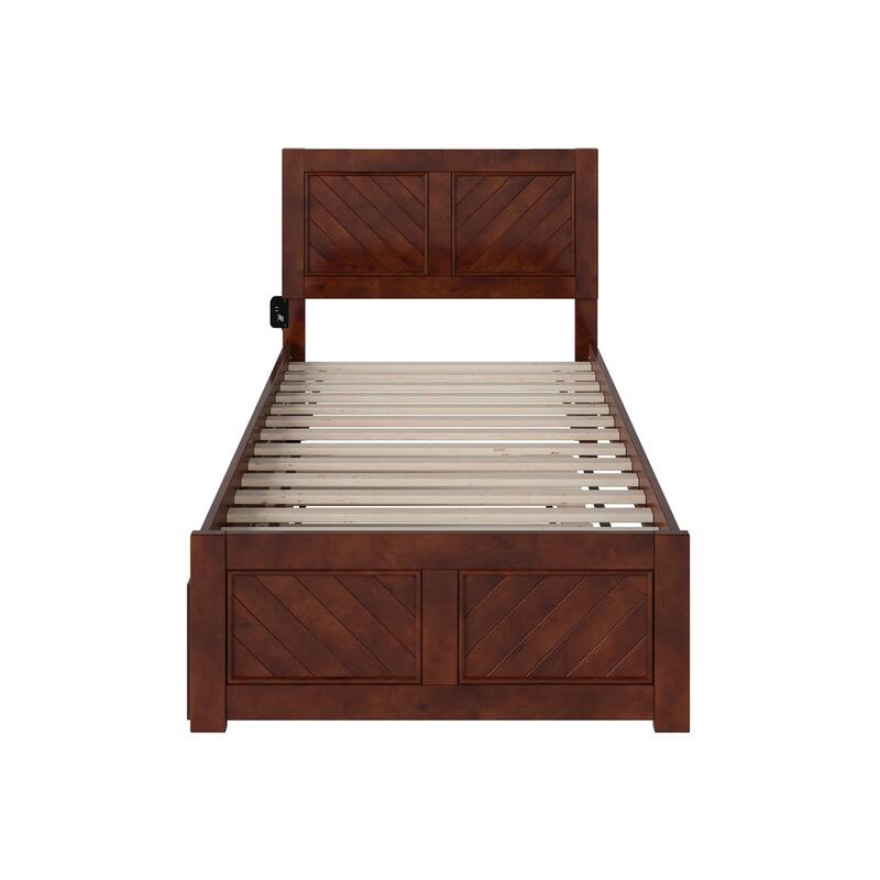 AFI, Canyon Platform Bed with Matching Footboard & Trundle