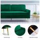 Modern Loveseat Square Arms Upholstered Velvet Sofa with Pillows