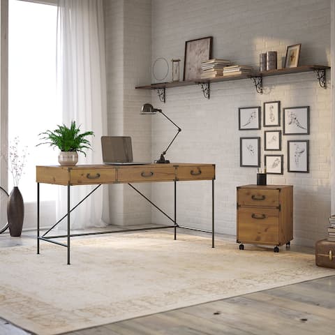 Ironworks Industrial Desk and File Cabinet Set from Kathy Ireland Home