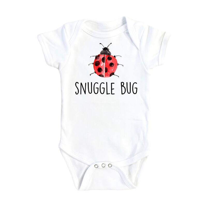 Snuggle Ladybug - Baby Boy Girl Clothes Infant Bodysuit Funny Cute Newborn - White - 0-3M