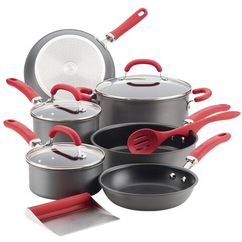 Rachael Ray Create Delicious Hard-Anodized Aluminum 11-pc Cookware Set
