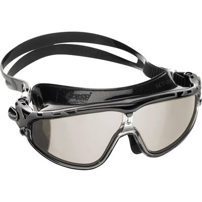 Wide View Silicone Anti-UV Skylight Swimming Goggles for Adult, Black