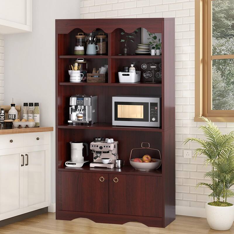 63 Inches Tall Storage Cabinet,5-Tier Bookcase
