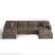 preview thumbnail 10 of 131, Oversized Chenille Modular Sectional Sofa Conversation Set with 2 Ottomans