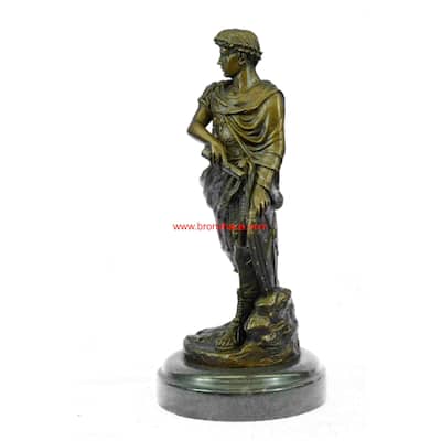 Julius Caesar Statue Figurine Art Sculpture - Roman Emperor 100 Percent Real Bronze Art