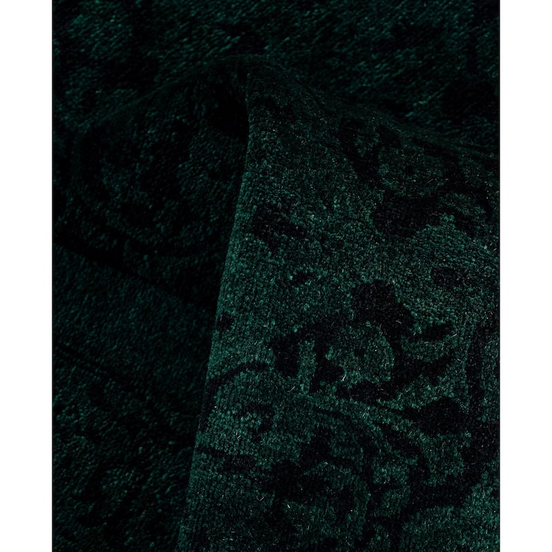 Overdyed One-of-a-Kind Hand-Knotted Area Rug - Black - 3' 1" x 5' 3"