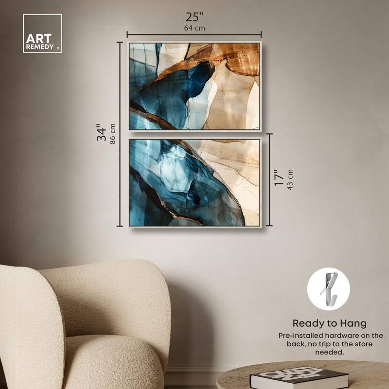 Glitch Aesthetic II Canvas Set of 2 by Art Remedy
