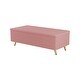 preview thumbnail 8 of 20, Queen Pink Corduroy Bed with Storage Ottoman
