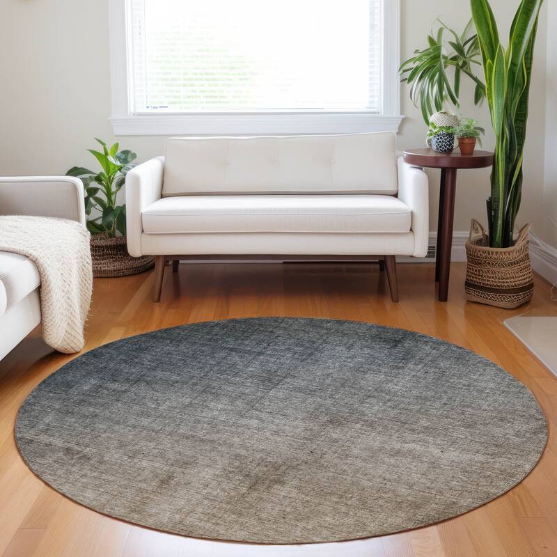 Machine Washable Indoor/ Outdoor Modern Ombre Chantille Rug