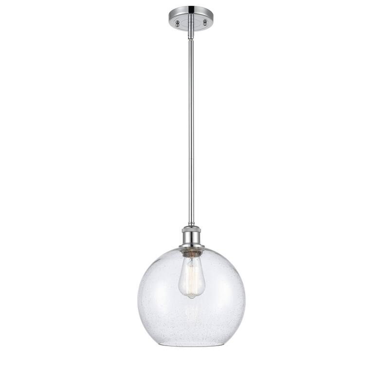 Innovations Lighting Large Athens 10" Wide Mini Pendant - Polished Chrome / Seedy
