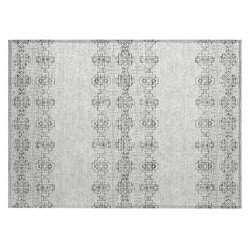 Machine Washable Indoor/ Outdoor Moroccan Boho Chantille Rug