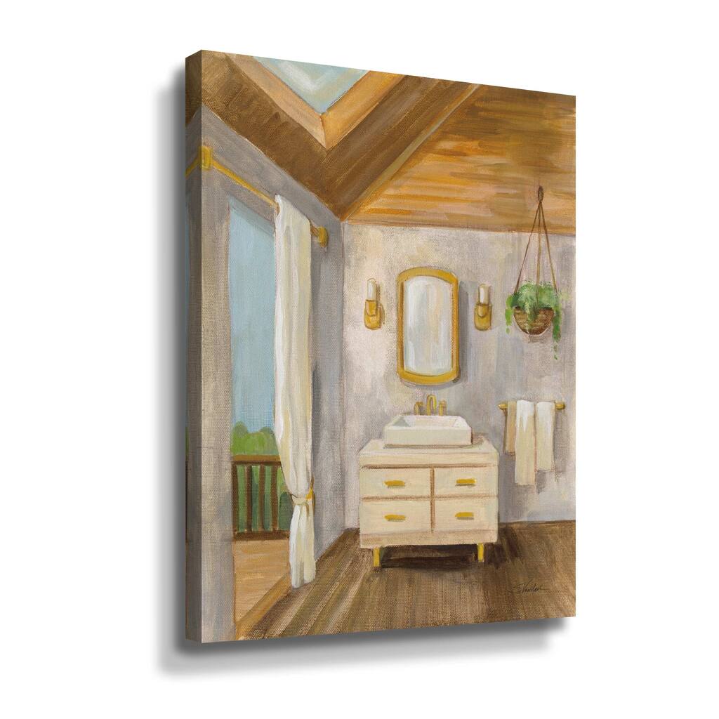 Attic Bathroom I Gallery Wrapped Canvas