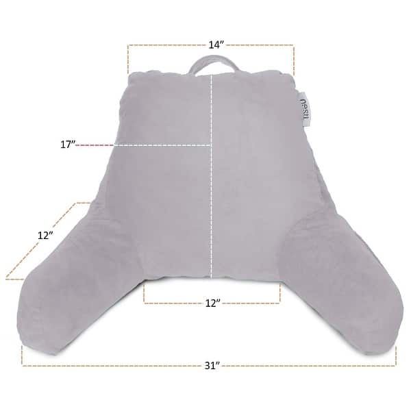 dimension image slide 56 of 62, Nestl Memory Foam Reading Pillow with Backrest, Arms and Pockets
