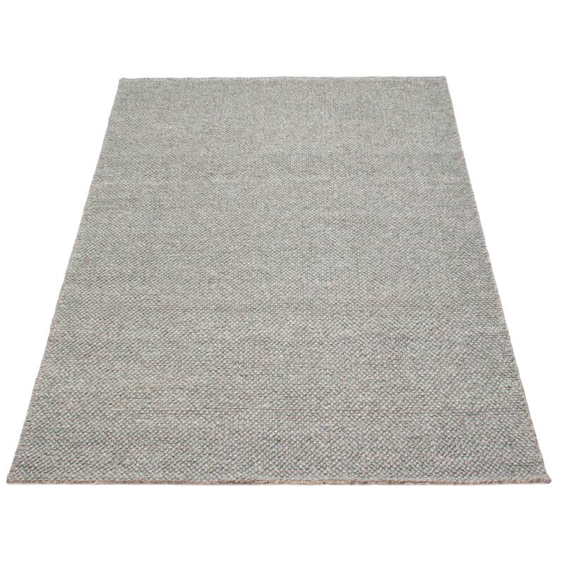 ECARPETGALLERY Braid weave Sienna Teal Wool Rug - 5'1 x 8'1