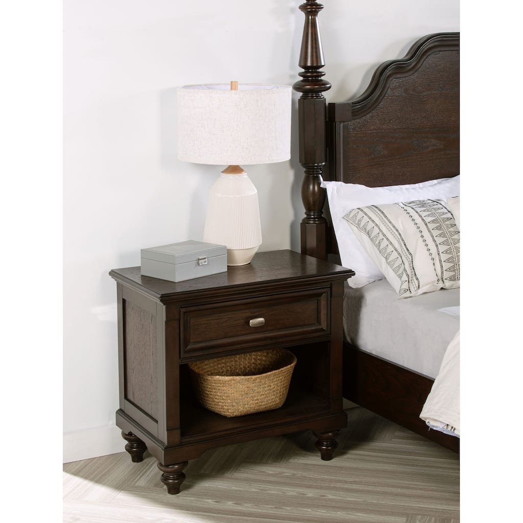 Berwick Dark Oak 1-drawer Nightstand