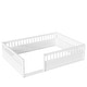 preview thumbnail 25 of 23, Solid Full Wooden Floor Bed Frame with Safety Fence for Kids, Low to Ground Design for Bedroom and Playroom Use, Natural