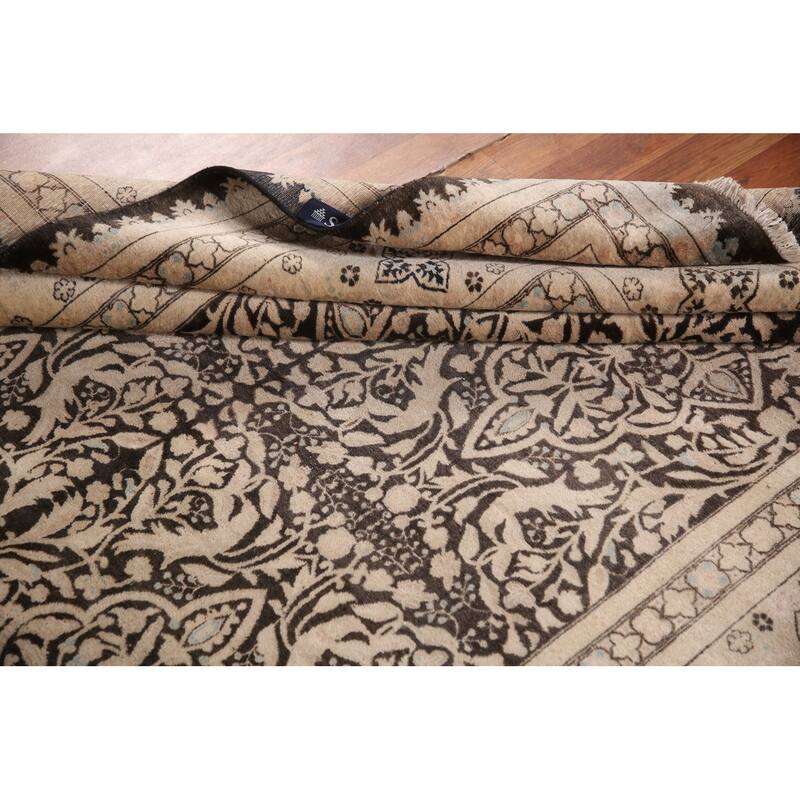 Geometric Royal Tabriz Oriental Area Rug Handmade Vintage Wool Carpet - 6'2" x 8'10"