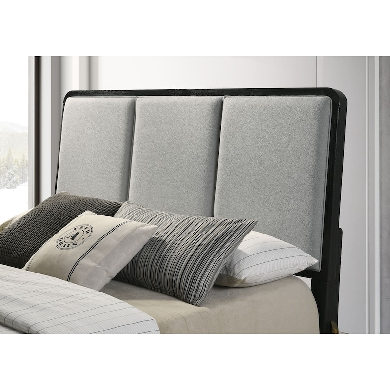 Arini Coastal Fabric Upholstered Panel Bed