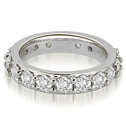 3.40 cttw. 14K White Gold Round Diamond Eternity Ring