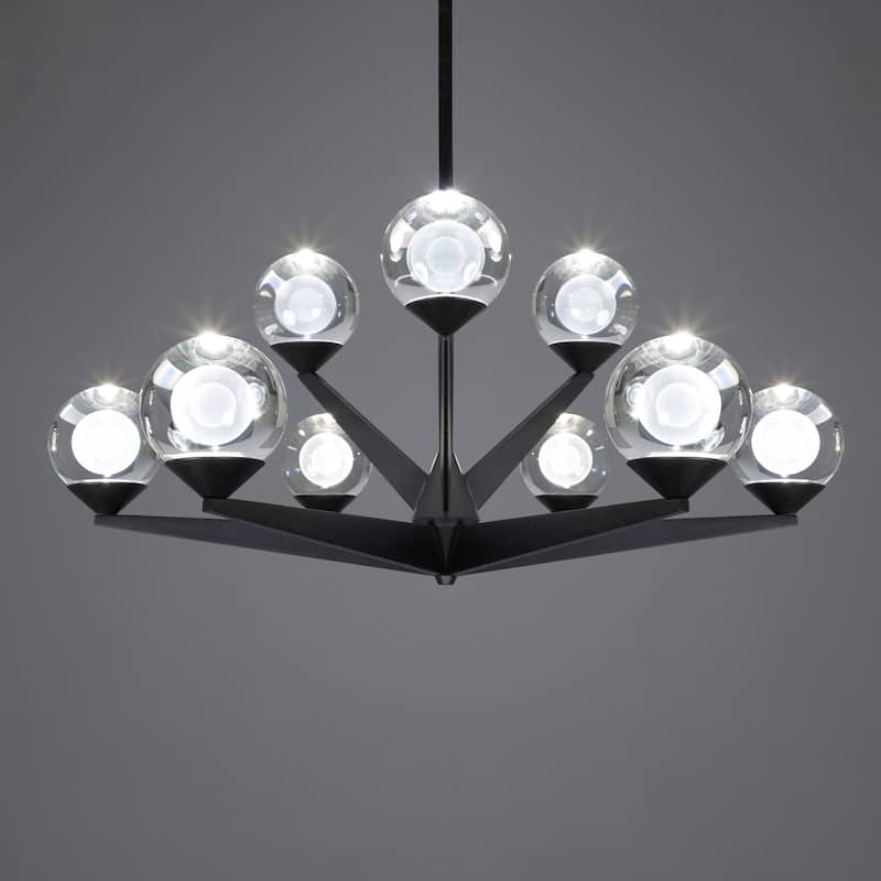 Double Bubble 27in LED 9 Light Chandelier 3000K
