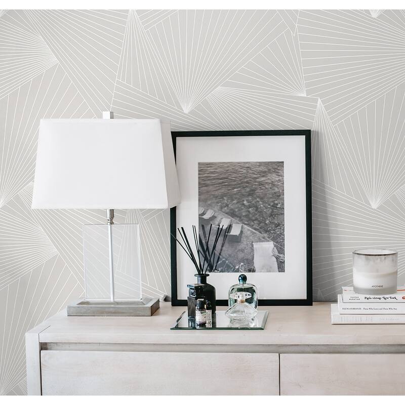 NextWall Ray Geo Peel and Stick Wallpaper