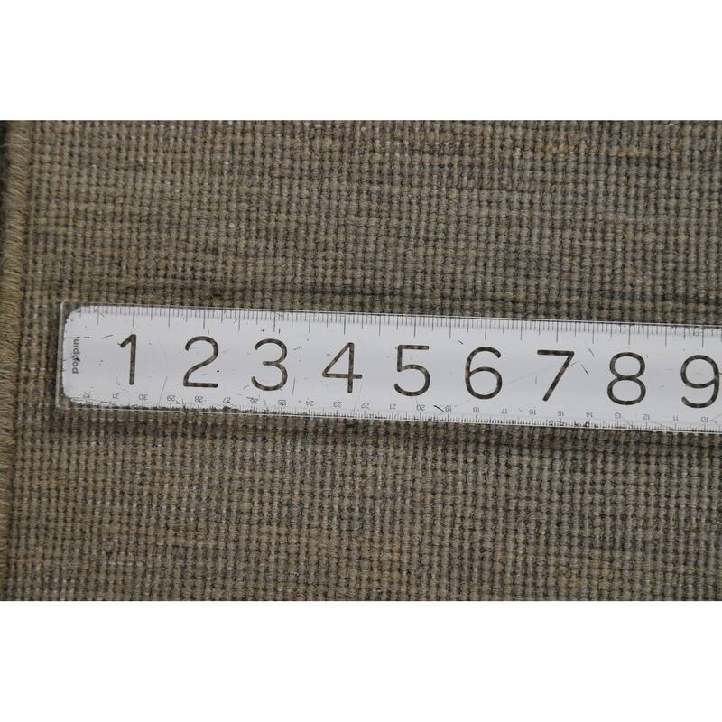 Gabbeh Modern Area Rug Handmade Green Oriental Wool Carpet - 5'7" x 8'0"