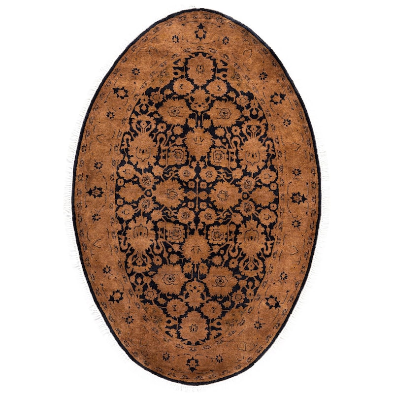 Overdyed One-of-a-Kind Hand-Knotted Area Rug - Brown - 3' 1" x 4' 7"