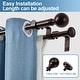 preview thumbnail 9 of 32, Round Ball Designer Double Drapery Adjustable Curtain Rod & Hardware