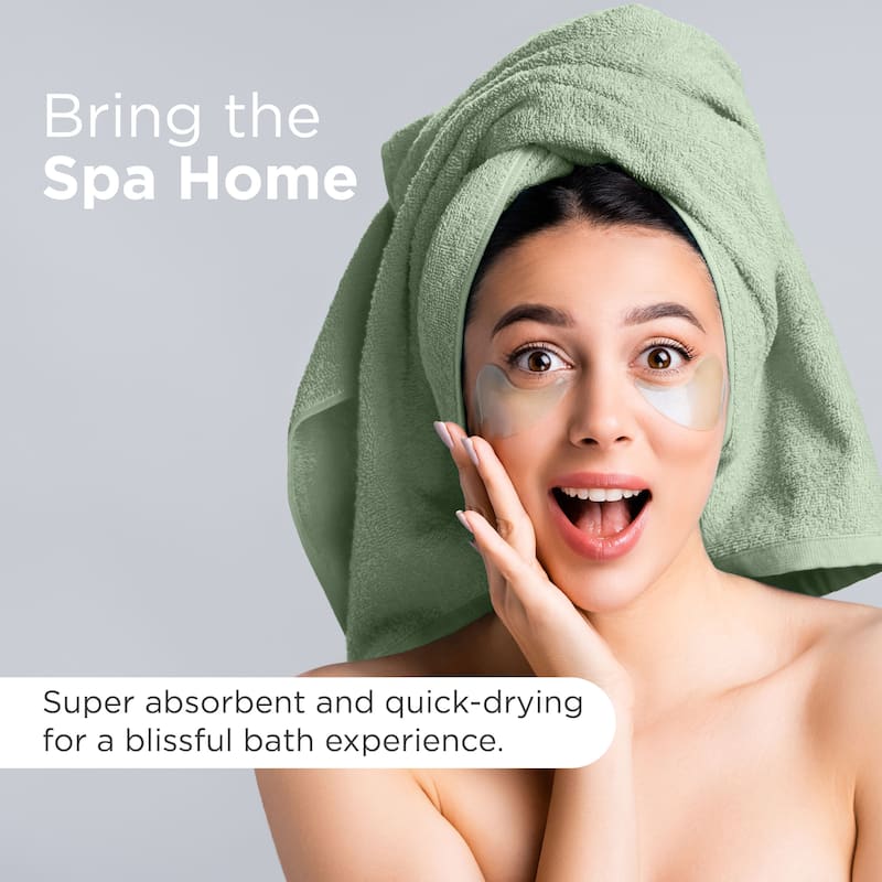 Superior Miami 100% Cotton 6-Piece Towel Set - Lightweight & Quick Drying