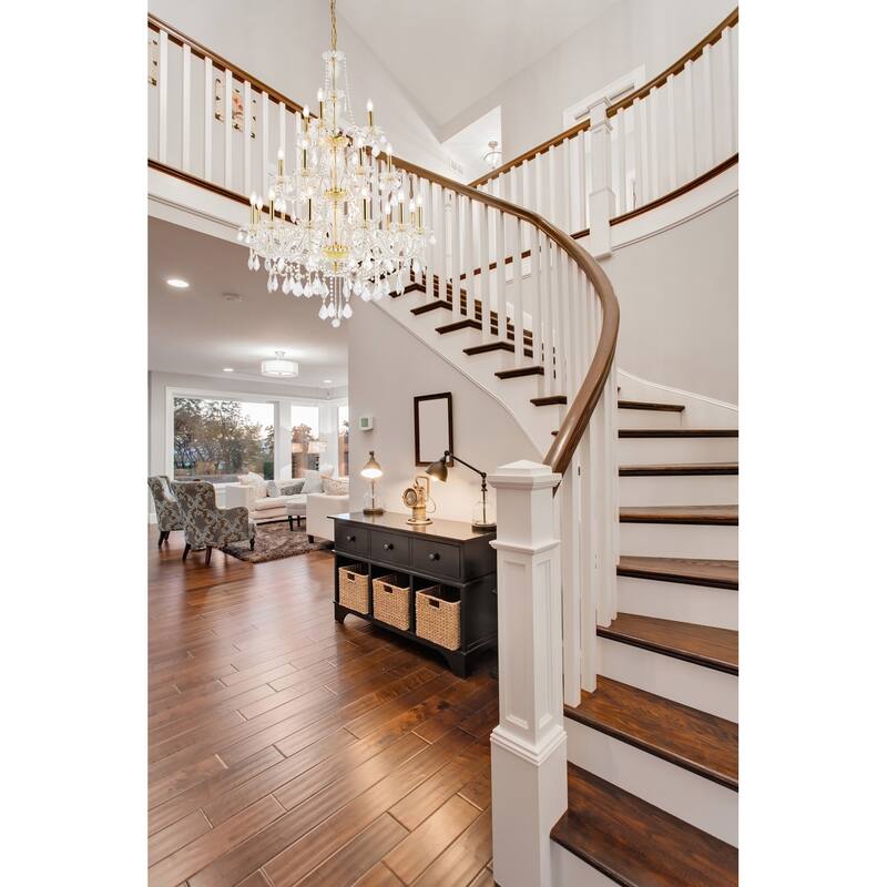 Elegant Lighting V7890G38/RC Giselle 21 Light 38" Wide Crystal