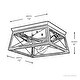 preview thumbnail 6 of 5, Luxury Industrial Chic Ceiling Fixture, 6"H x 12"W, with Modern Farmhouse Style, Charcoal Finish by Urban Ambiance