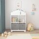 preview thumbnail 2 of 8, 2-Tier Kids Bookcase with Storage and Collapsible Fabric Drawers