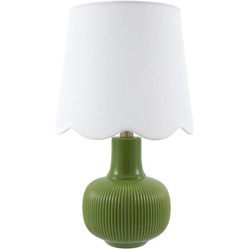 Livabliss Ormelle Traditional Accent Table Lamp - 19"H x 10"W x 10"D - Lime
